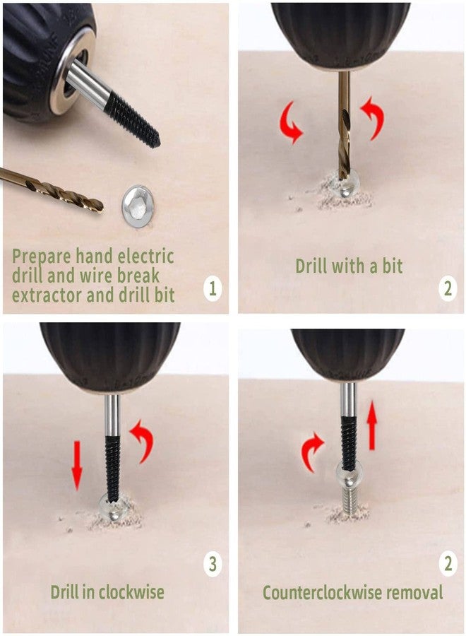 uptodateproducts مجموعة أدوات استخراج البراغي المكسورة من UpTodateProducts، مجموعة استخراج براغي الأنابيب، مجموعة استخراج البراغي، مزيل البراغي التالفة، لفك البراغي والمسامير المكسورة من M3 إلى M19 (1/8 بوصة - 3/4 بوصة) بسهولة - 5 قطع - Image 3
